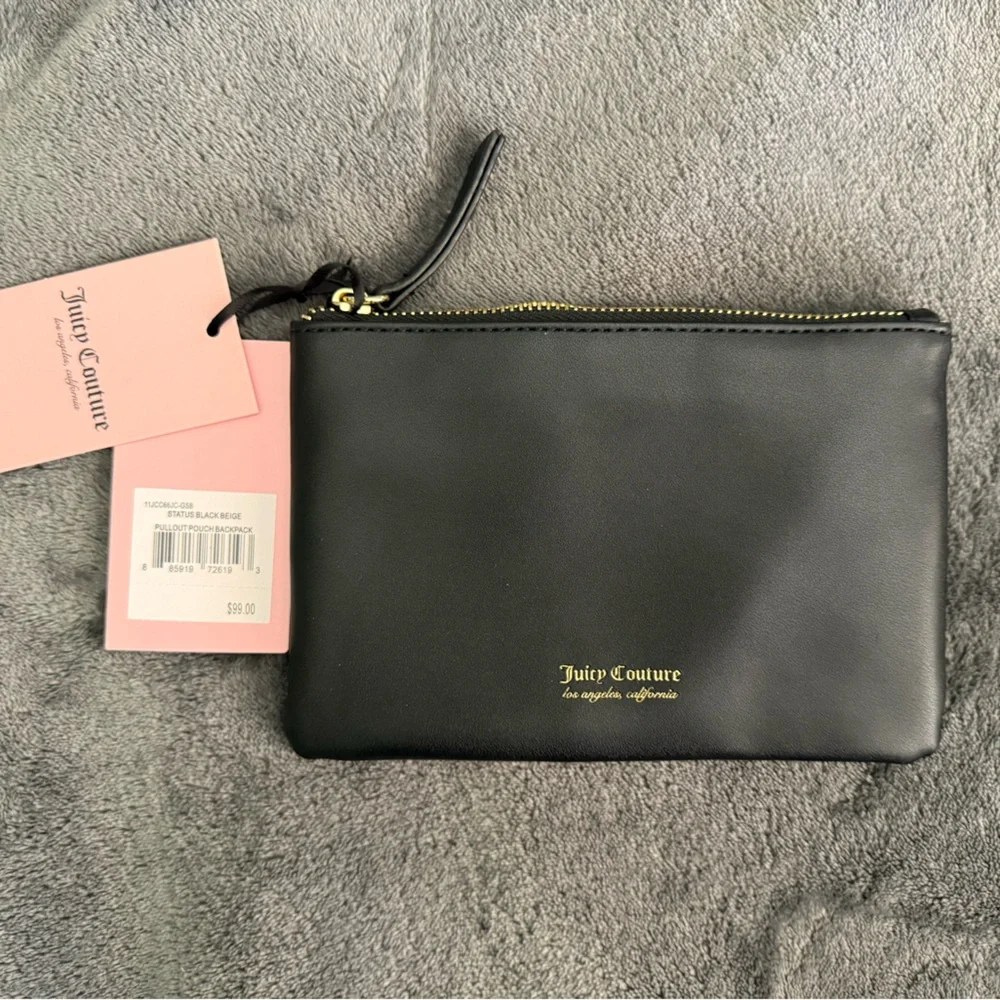 Juicy Couture Black Pouch Cosmetic Bag NWT - Picture 8 of 10